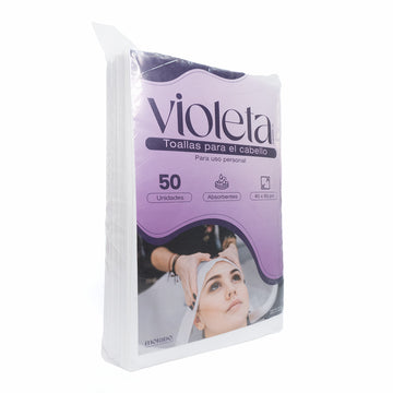 Toallas Doblados x 50 unds VIOLETA