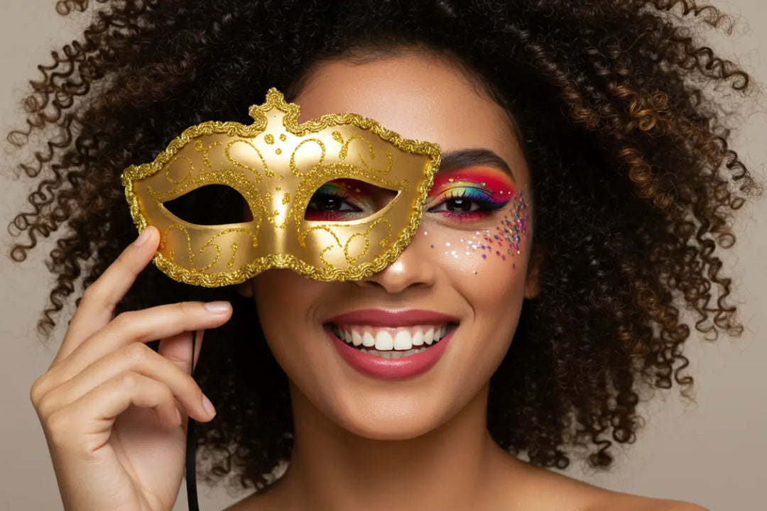 Descubre cómo crear un maquillaje para carnaval vibrante y duradero con productos nutritivos y tips para mantenerlo intacto.