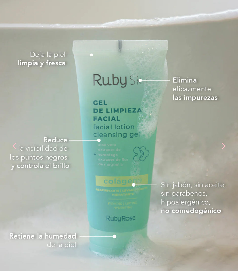 Gel de Limpieza Facial con Colágeno RUBY SKIN 100ml