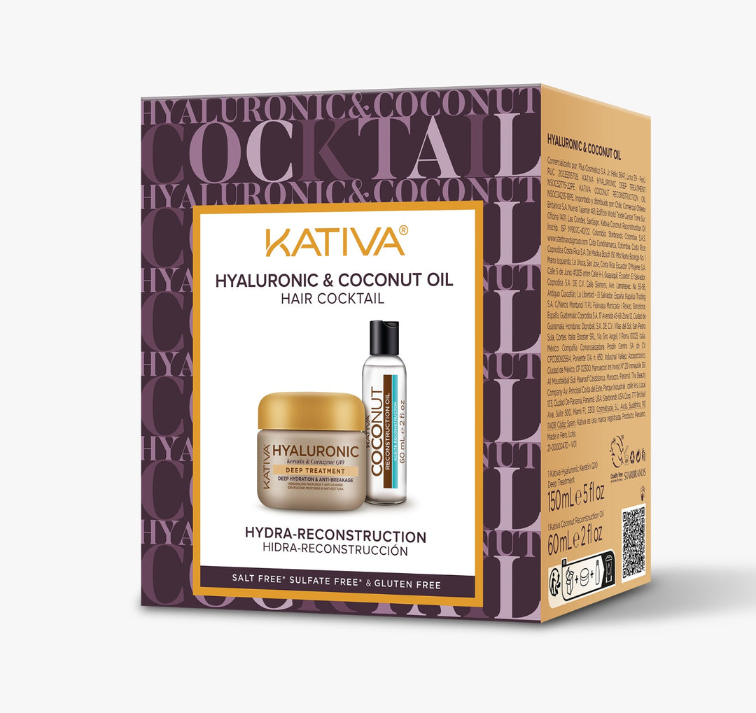 Kit Capilar Tratamiento Hyaluronic y Oleo Coconut KATIVA