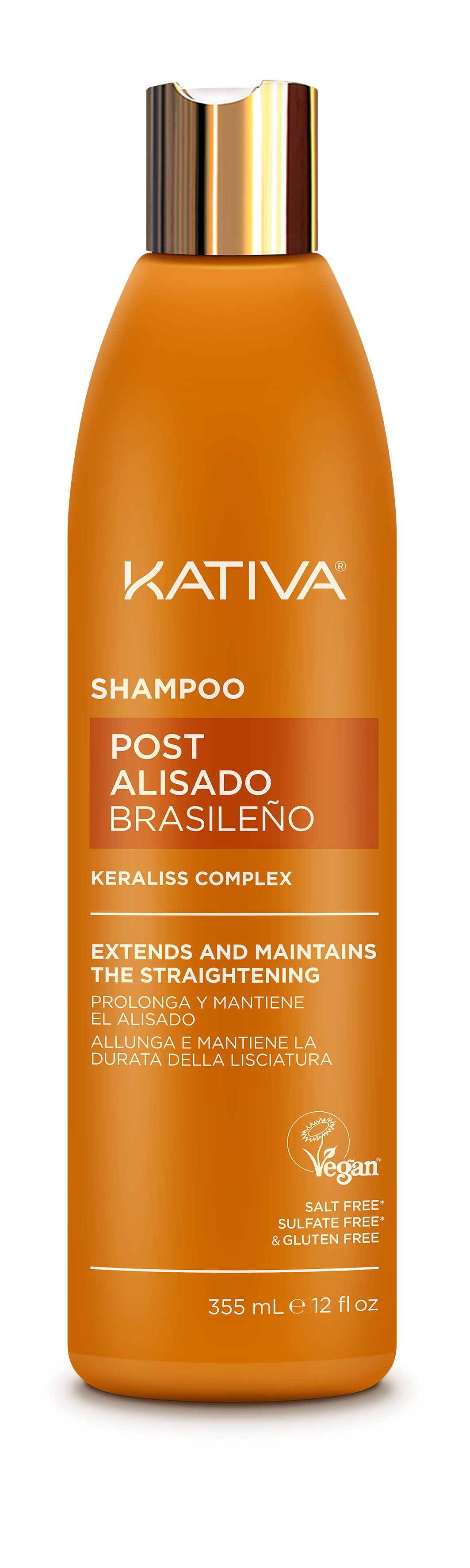 Post Alisado Shampoo KATIVA  355ml