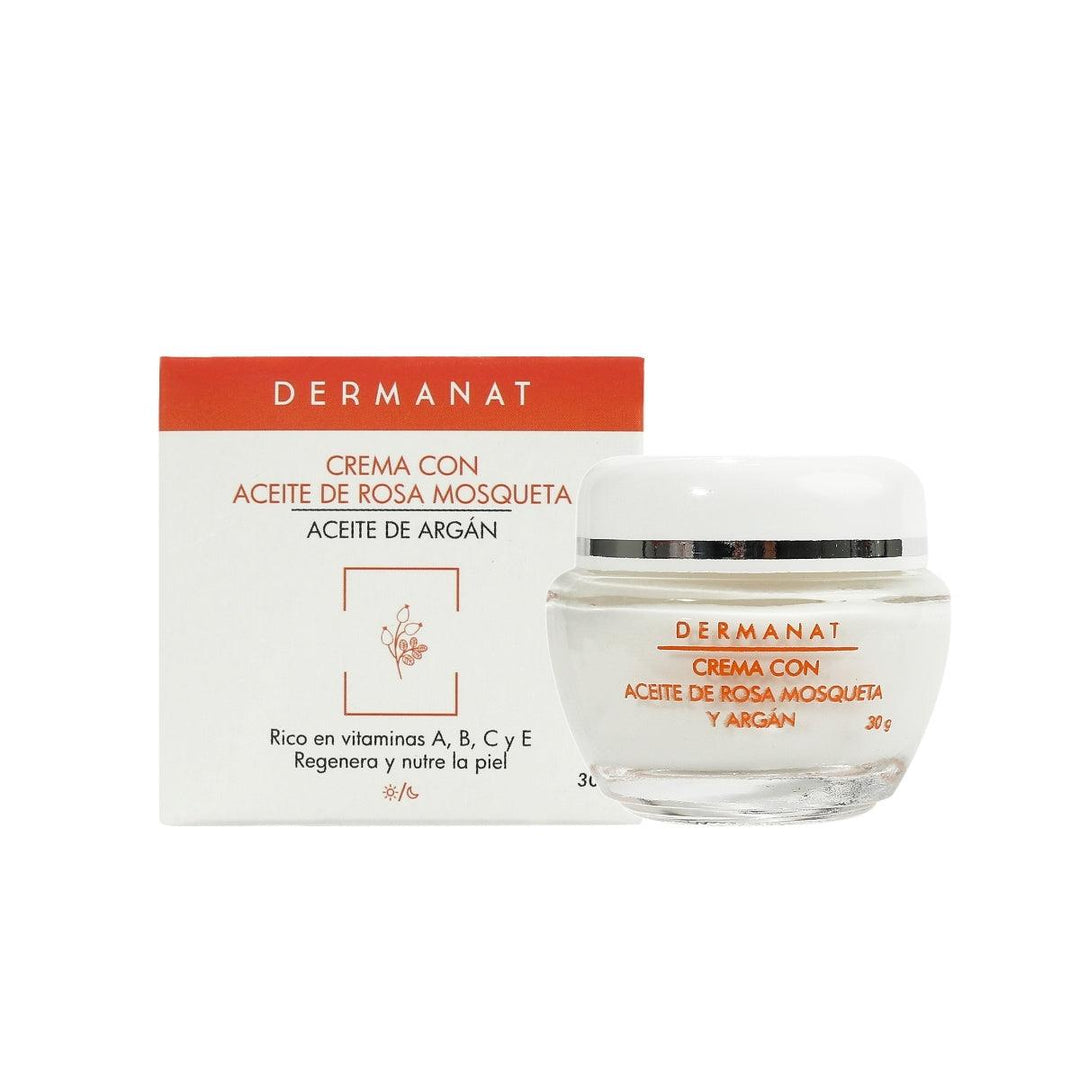 Crema con Aceite de Rosa Mosqueta y Argán Dermanat - Priti.co