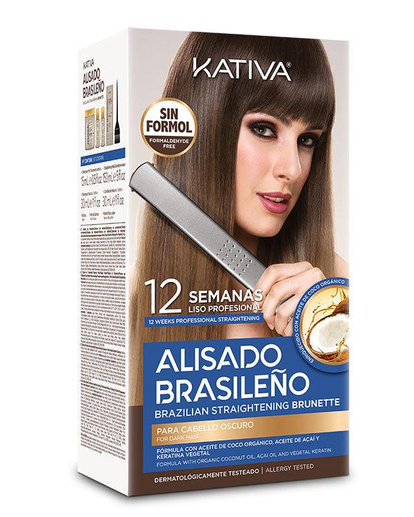 Kit Alisado Brasileño para Cabellos Castaños KATIVA - Priti.co