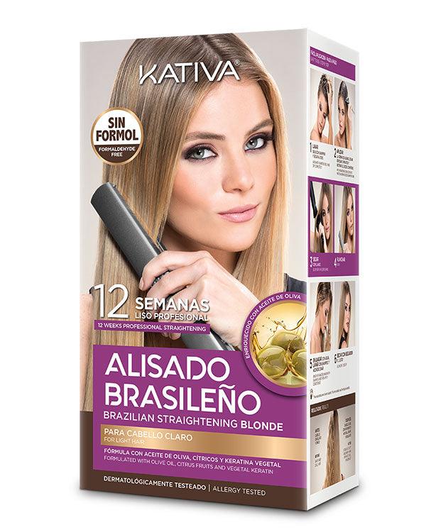 Kit Alisado Brasileño para Cabellos Rubios KATIVA - Priti.co