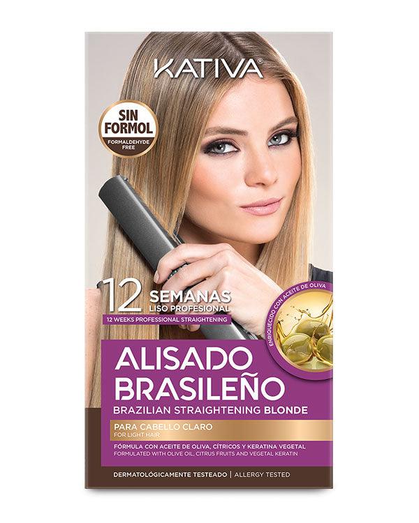 Kit Alisado Brasileño para Cabellos Rubios KATIVA - Priti.co