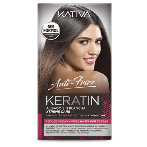 Kit Keratina Alisado Sin Plancha Cuidado Extremo y Anti Frizz KATIVA - Priti.co