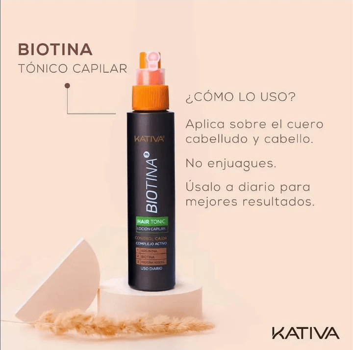 Tónico Control Caída con Biotina KATIVA - Priti.co